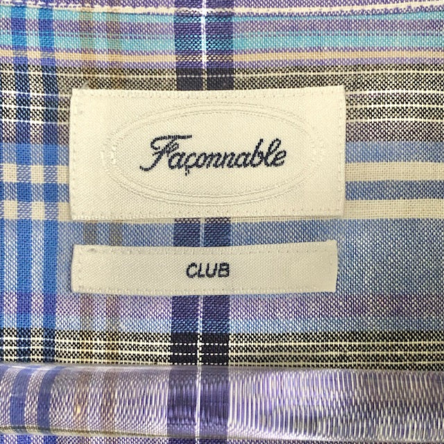 Faconnable Club Lavender Plaid Button Down Shirt