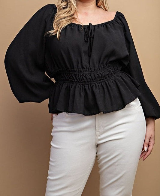 Bubble Sleeve Blouse