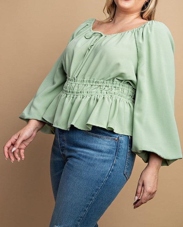 Bubble Sleeve Blouse