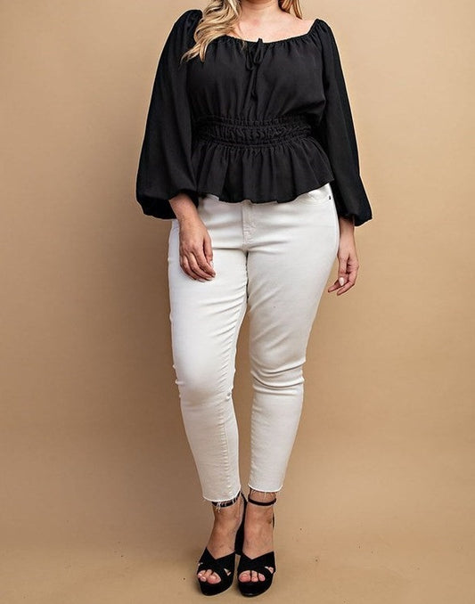 Bubble Sleeve Blouse