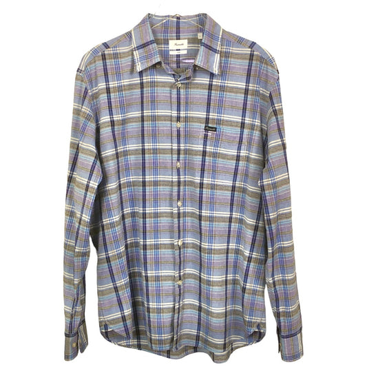 Faconnable Club Lavender Plaid Button Down Shirt