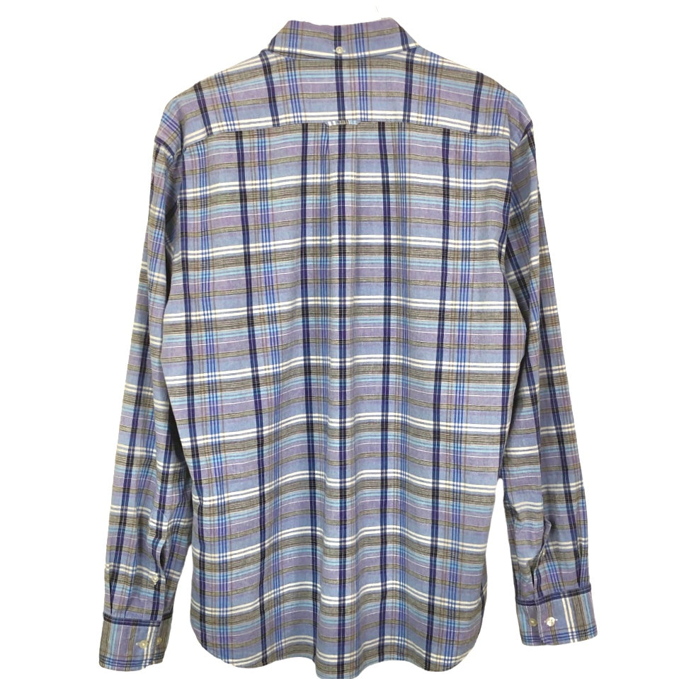 Faconnable Club Lavender Plaid Button Down Shirt