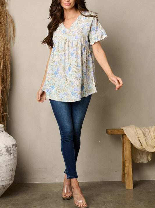 Amanda Tunic Floral Print Blouse