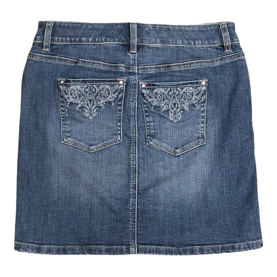 White House Black Market Blue Denim Skirt