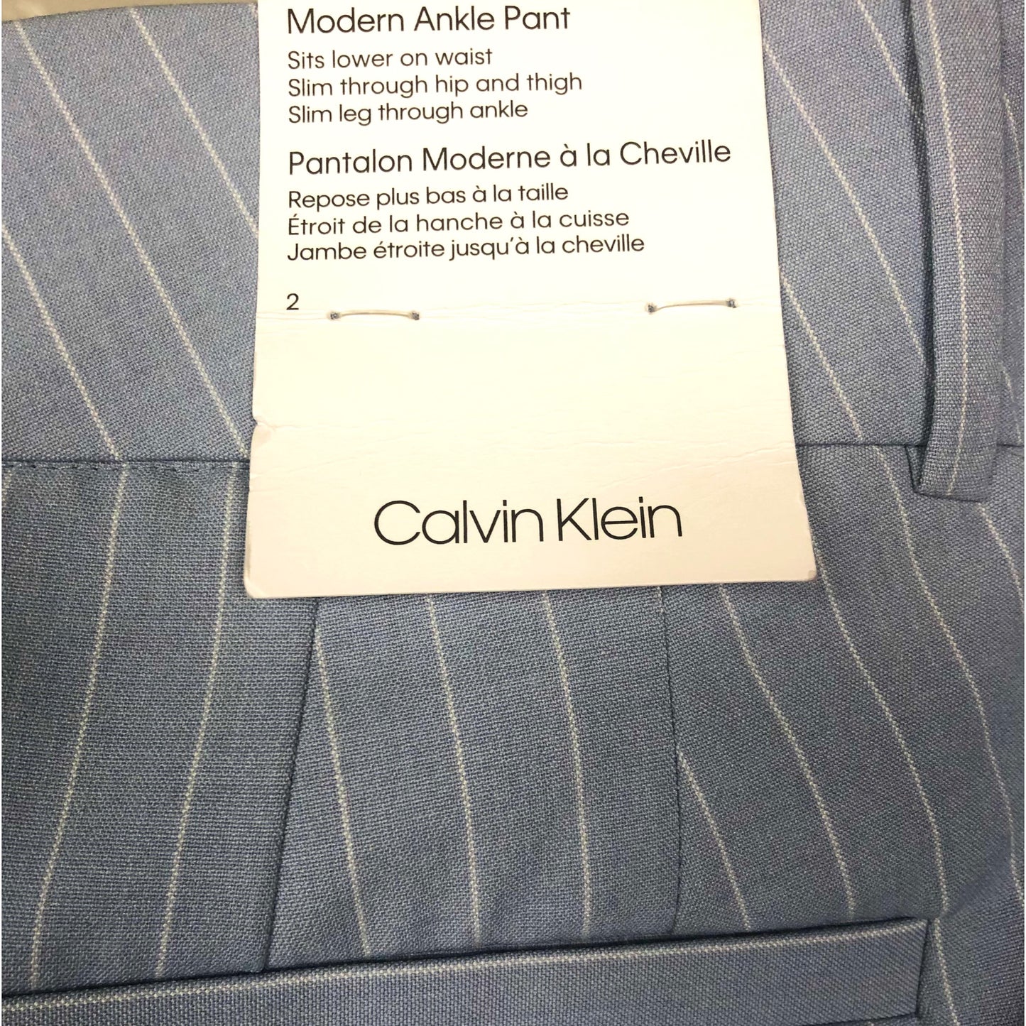 Calvin Klein Pinstripe Modern Ankle Pants