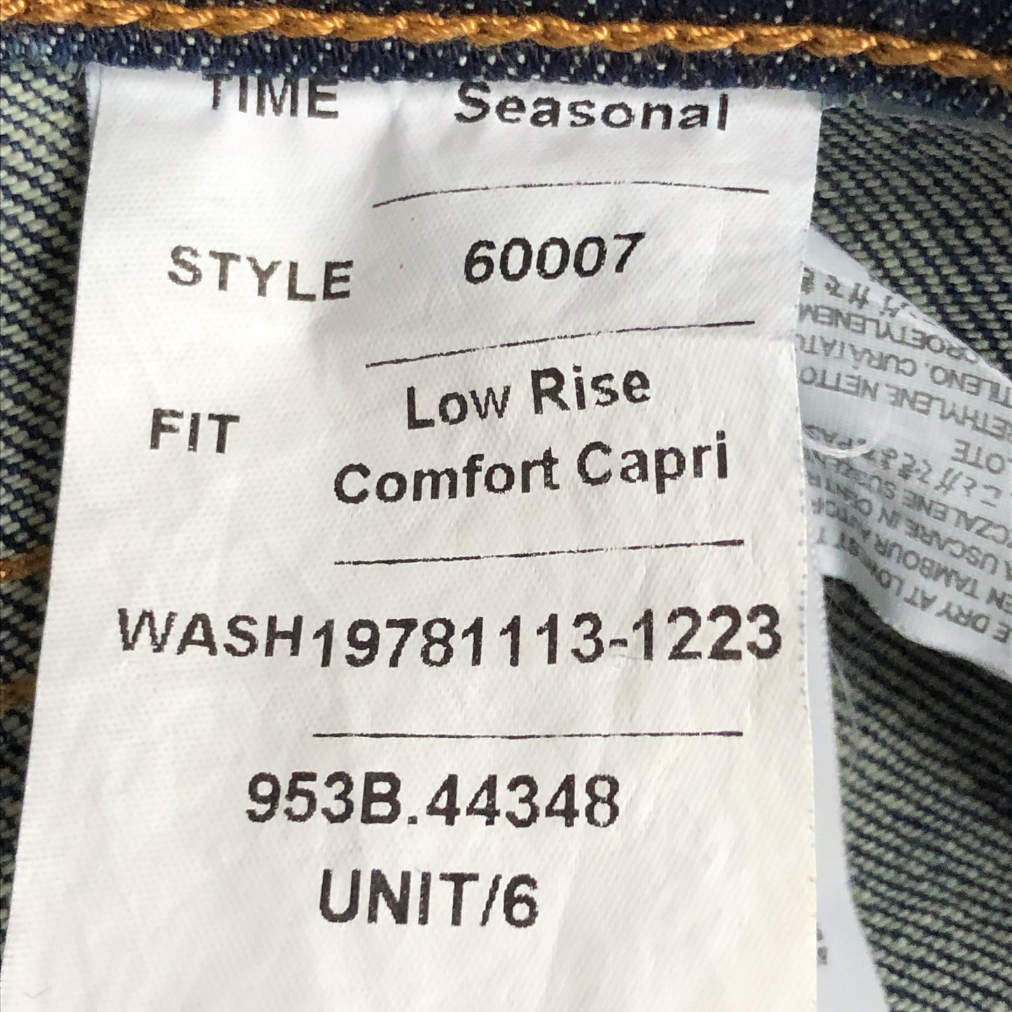 Ltb Jeans Low Rise Comfort Capri Jean