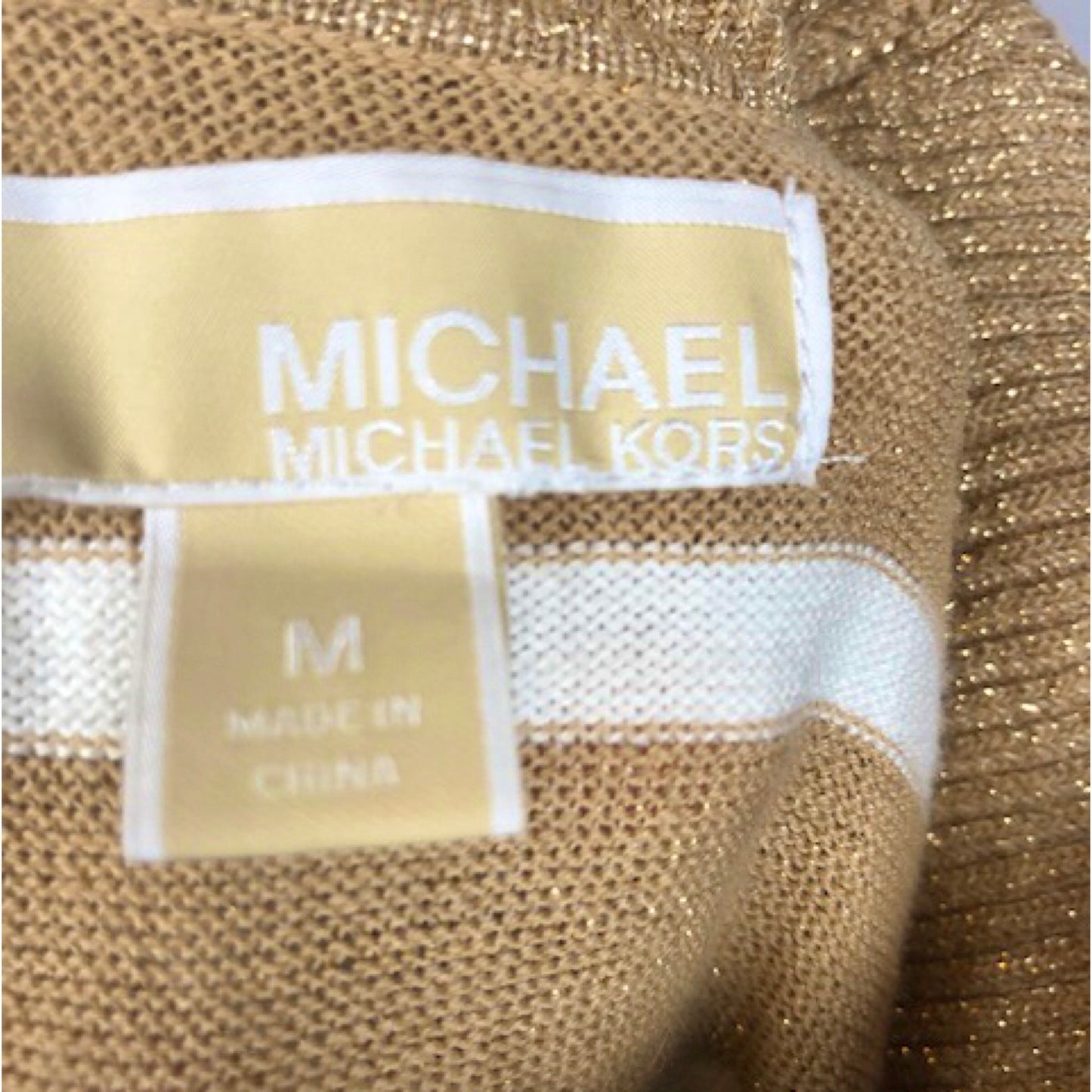 Michael Michael Kors Shimmery Striped Pullover Sweater