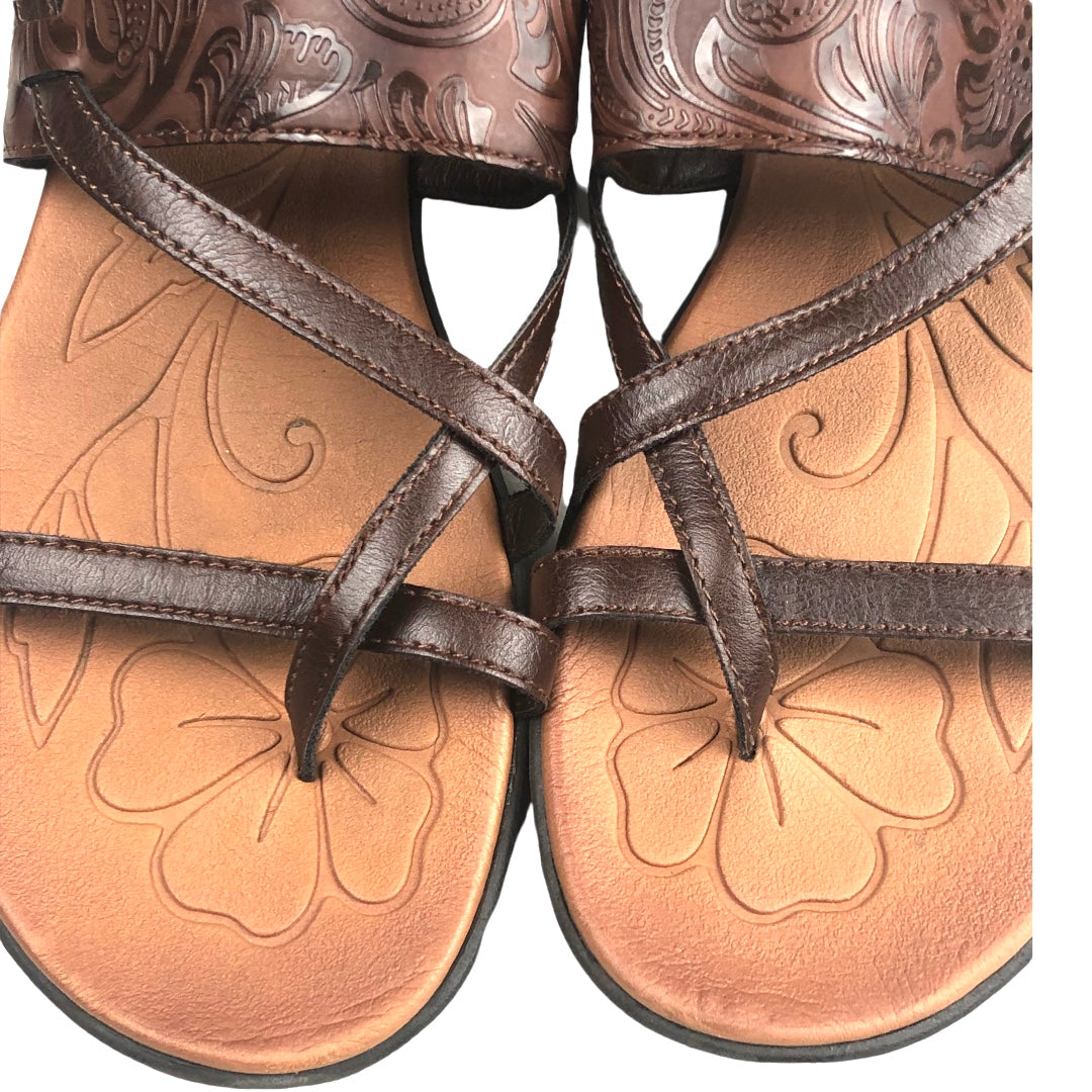 b.o.c. Born Concept Strap Slingback Brown Sandals Size 9M