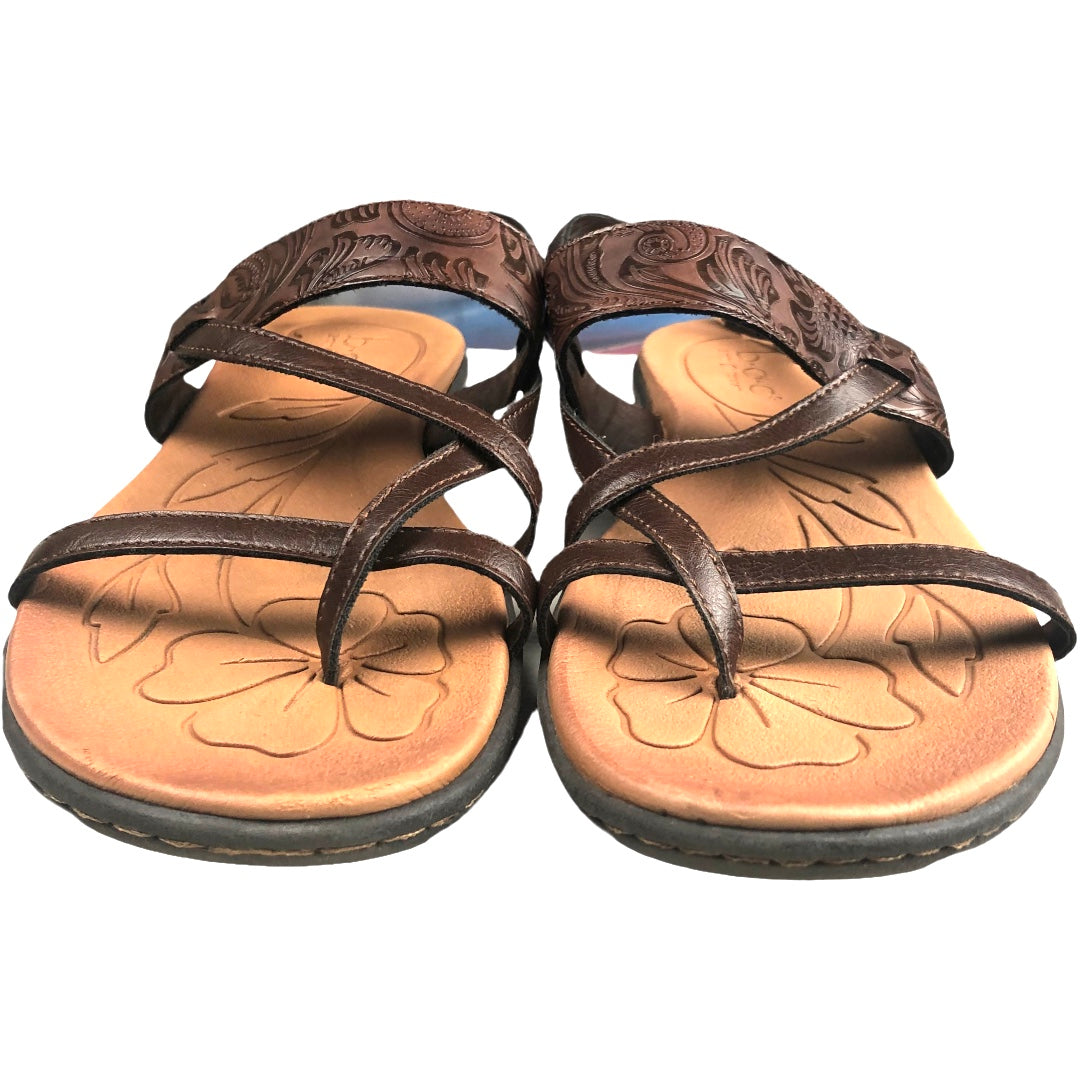 b.o.c. Born Concept Strap Slingback Brown Sandals Size 9M