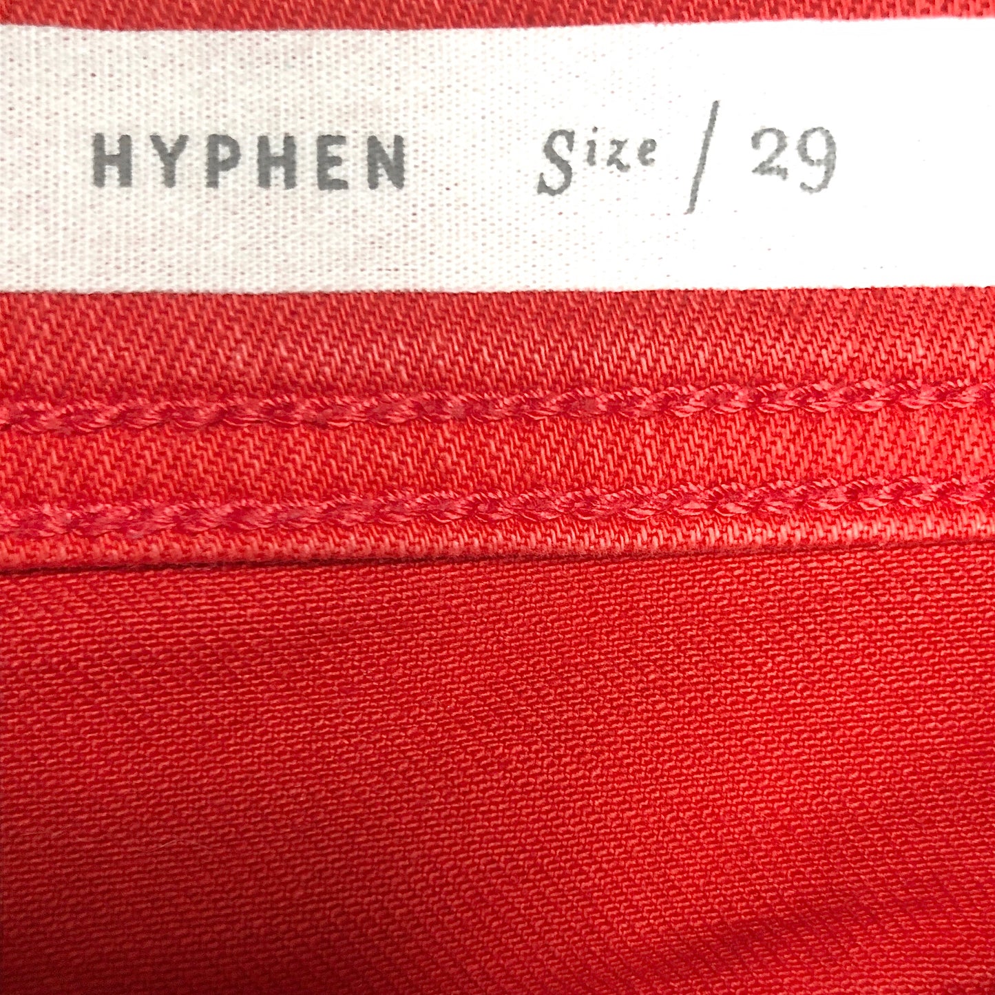 Anthropology Pilcro and the Letterpress Hyphen Orange Shorts