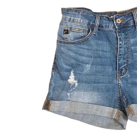 Kancan Rolled Hem Jean Shorts