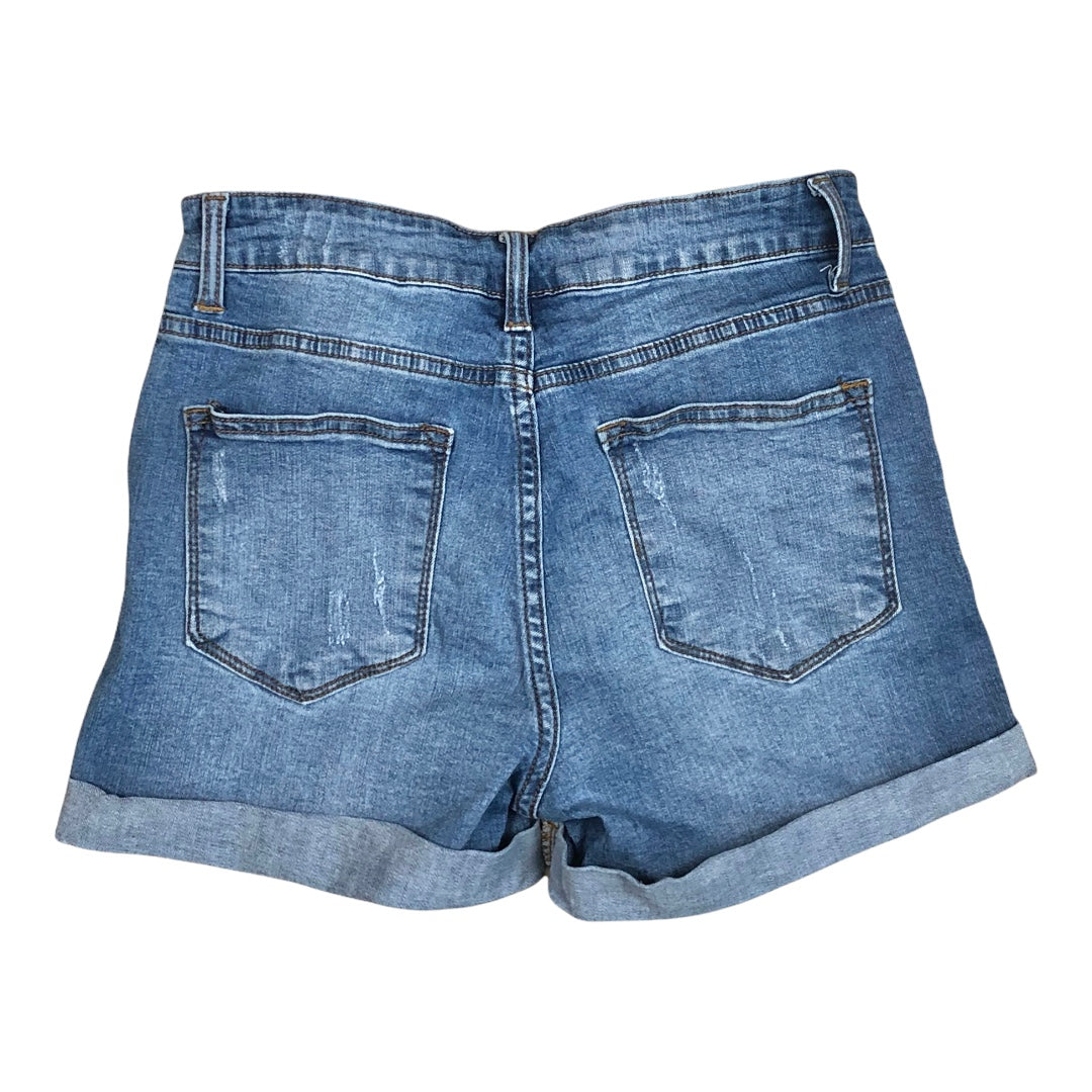 Kancan Rolled Hem Jean Shorts