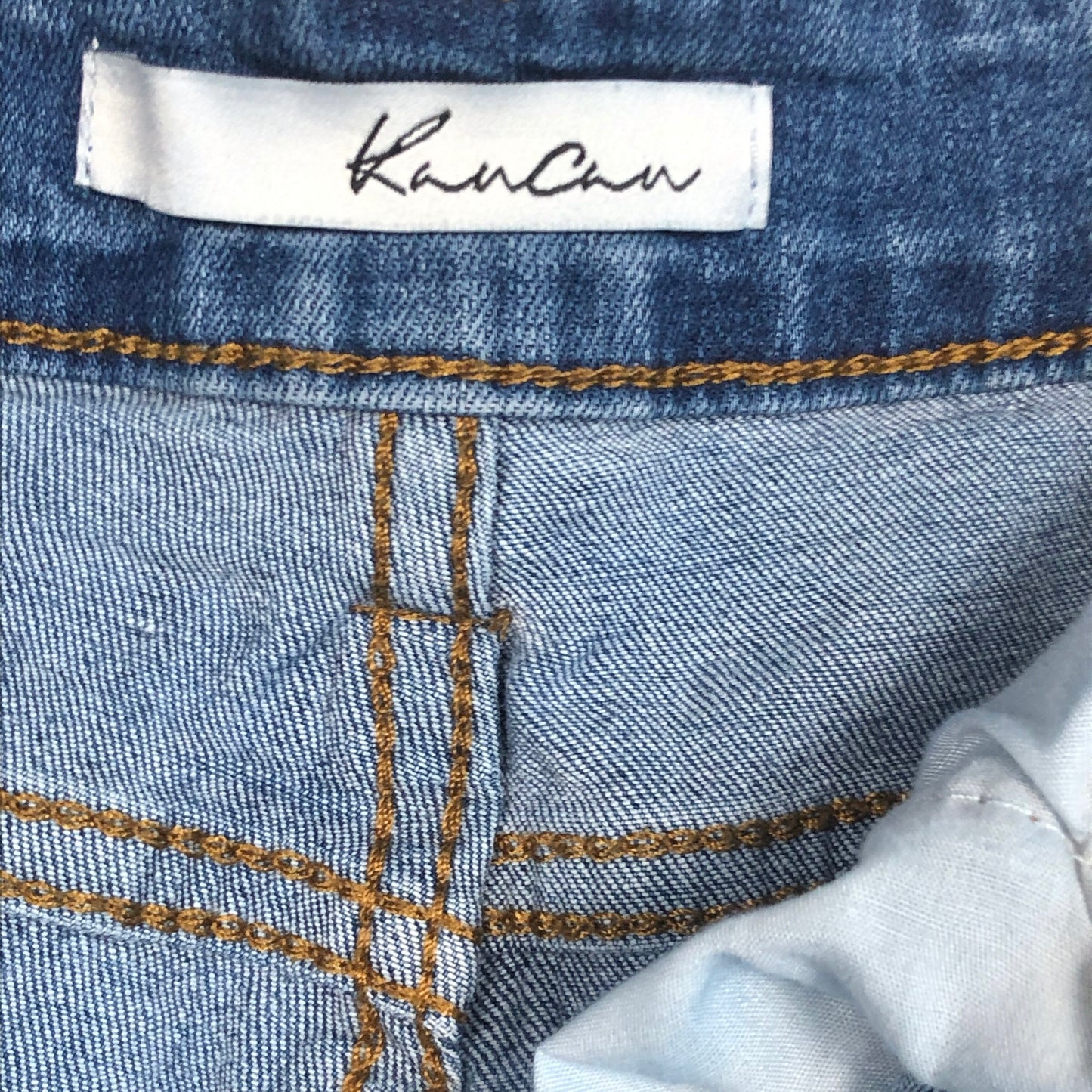 Kancan Rolled Hem Jean Shorts