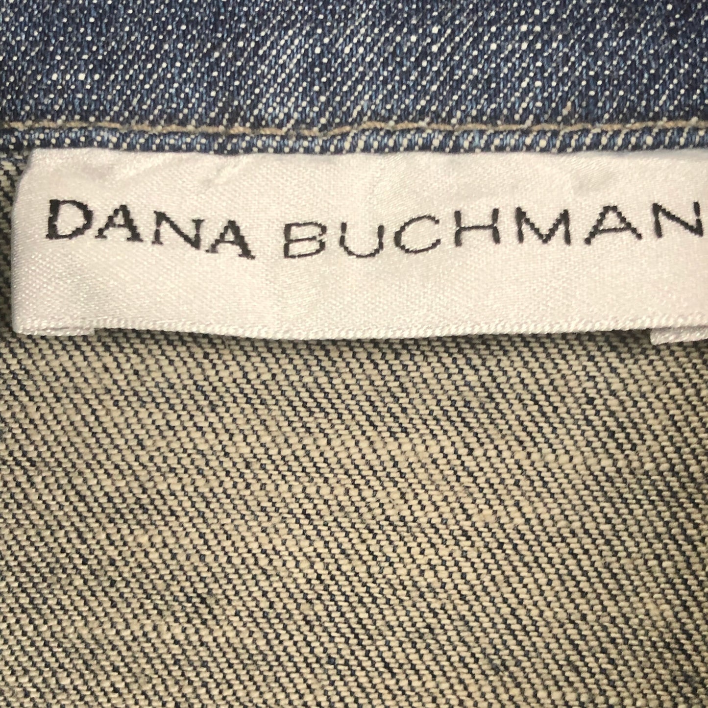 Dana Buchman Blue Denim Jacket With Faux Leather