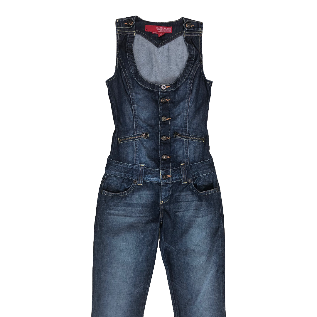 Guess Y2K Vintage Denim Blue Jumpsuit