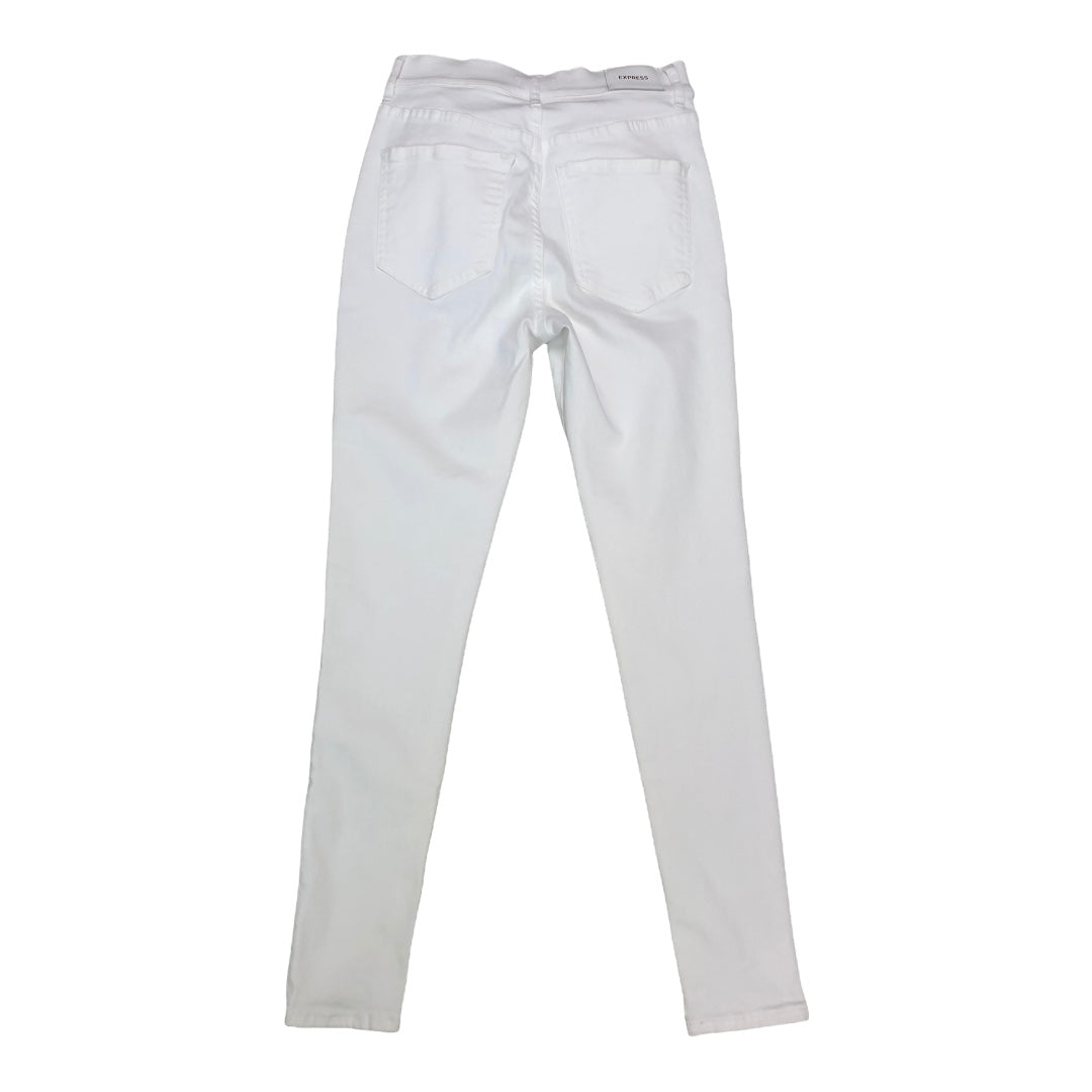 Express Jeans Skinny High Rise White Jeans