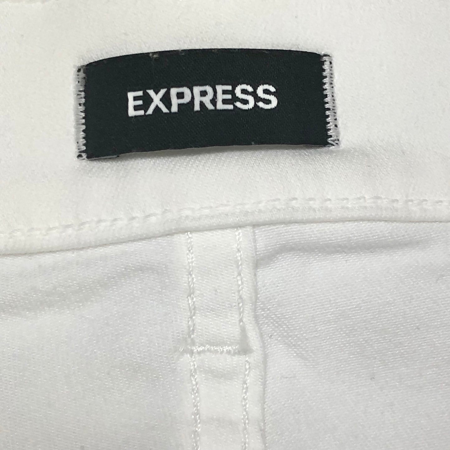 Express Jeans Skinny High Rise White Jeans