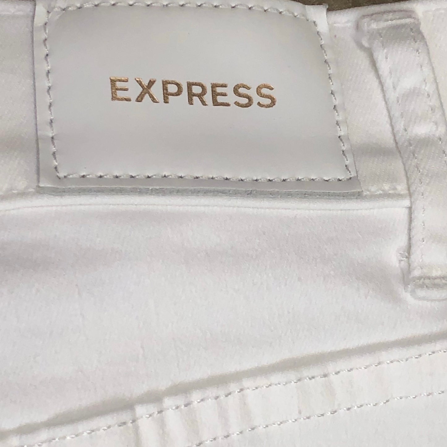 Express Jeans Skinny High Rise White Jeans