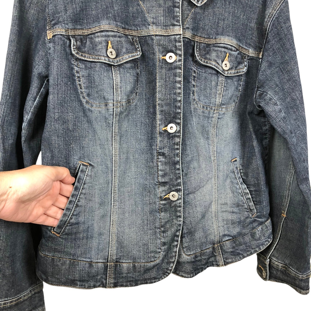 Chico's Platinum Denim Jacket