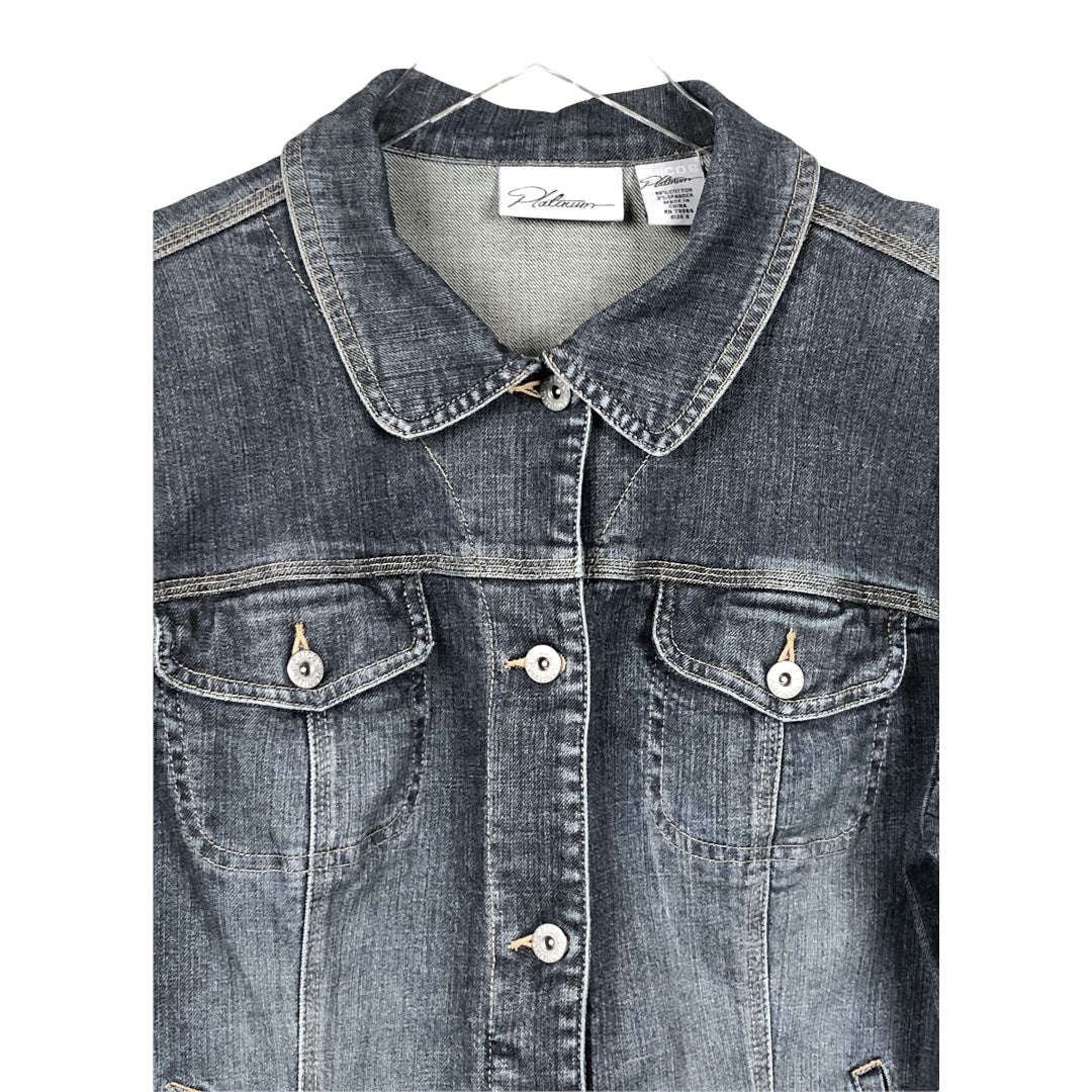 Chico's Platinum Denim Jacket