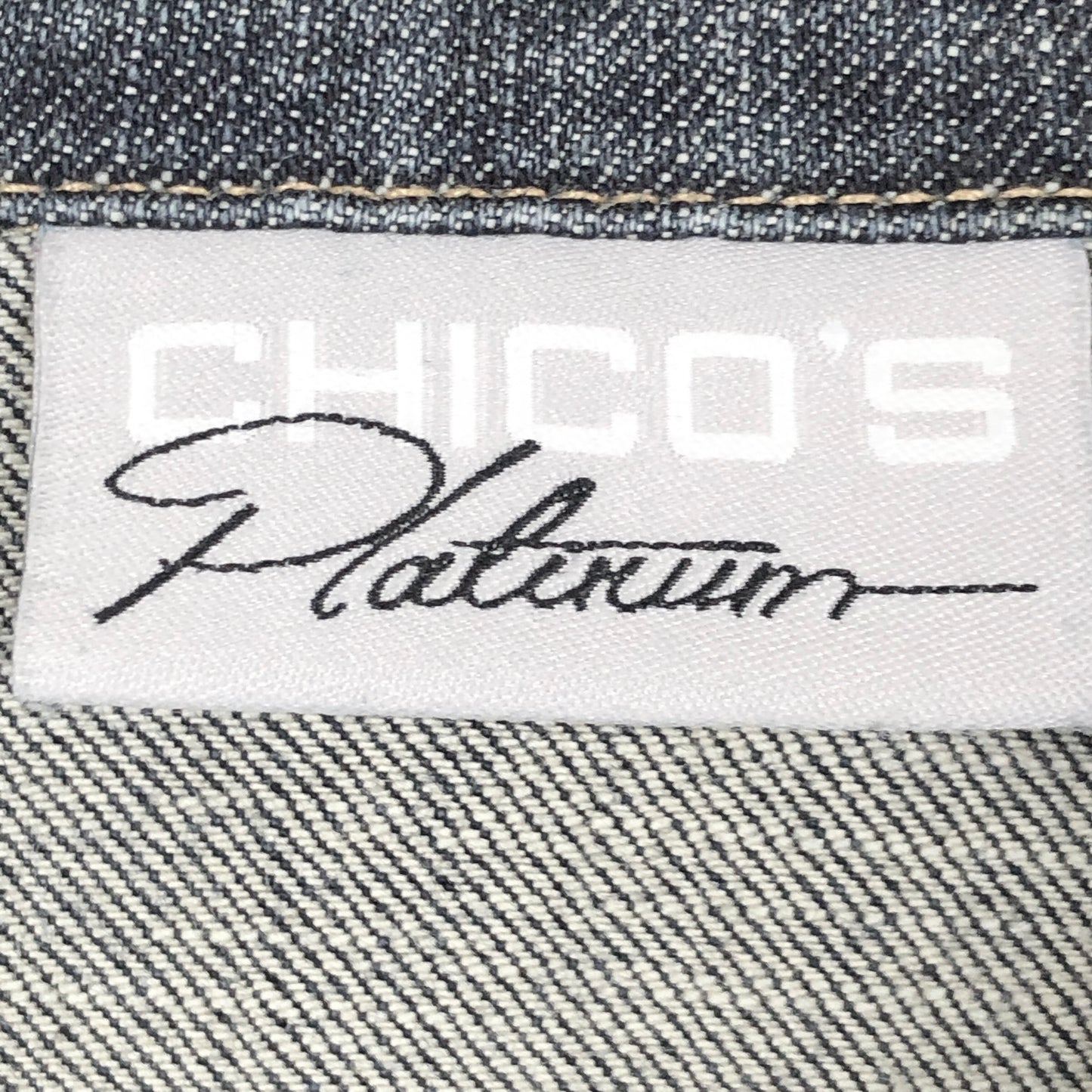 Chico's Platinum Denim Jacket