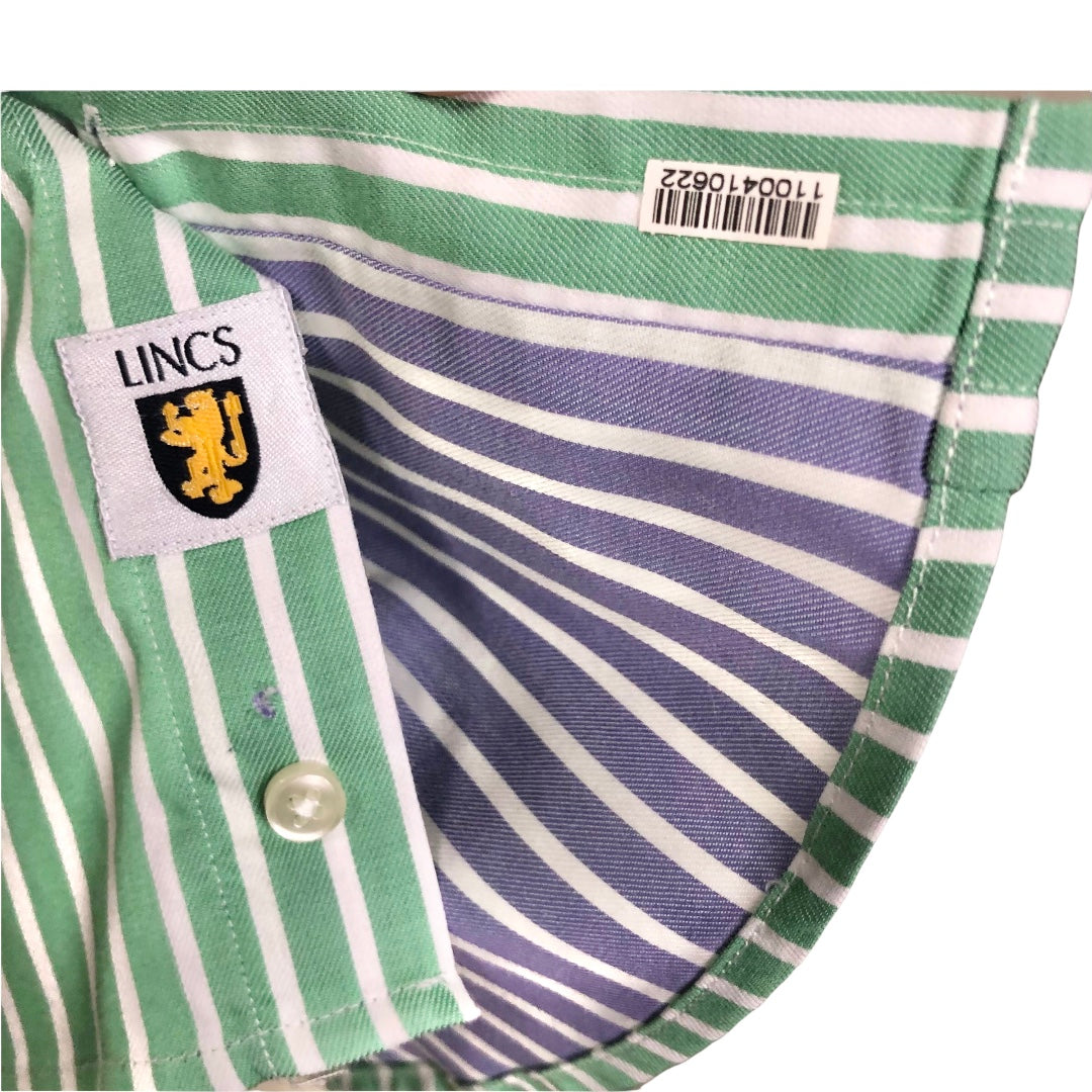 Lincs David Chu Button Down Green Shirt