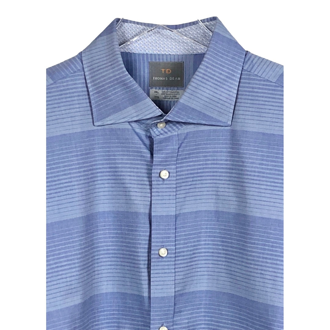 Thomas Dean Button Up Blue Shirt