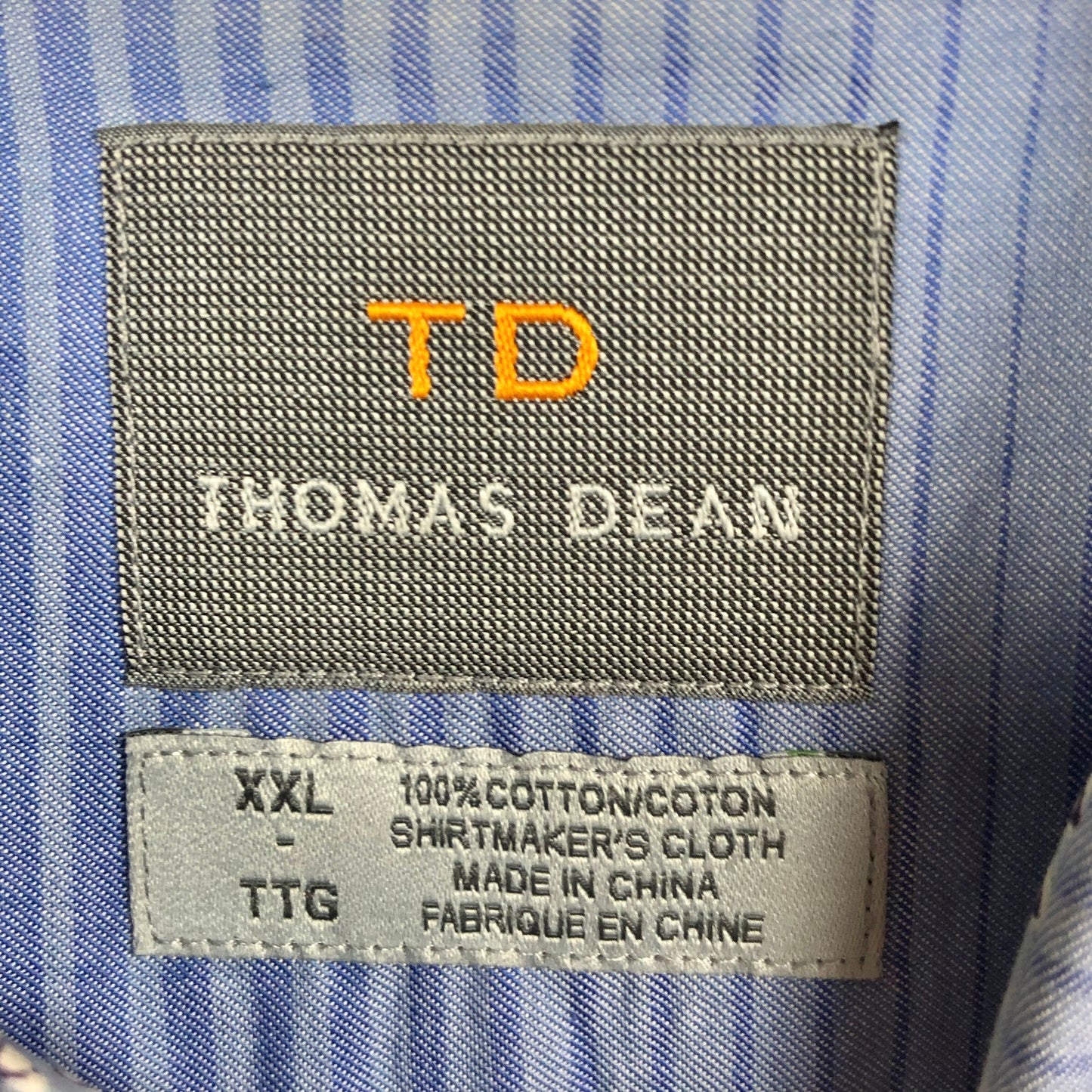 Thomas Dean Button Up Blue Shirt