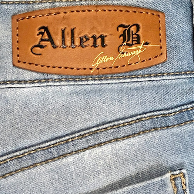 Allen B. By Allen Schwartz Studded Studded Straight Leg Blue Jean