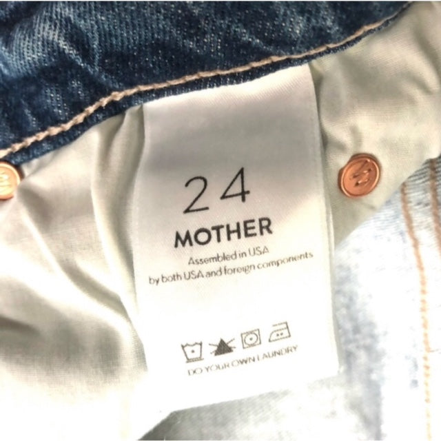 MOTHER The Stunner Ankle Step Fray Jean in Helter Skelter