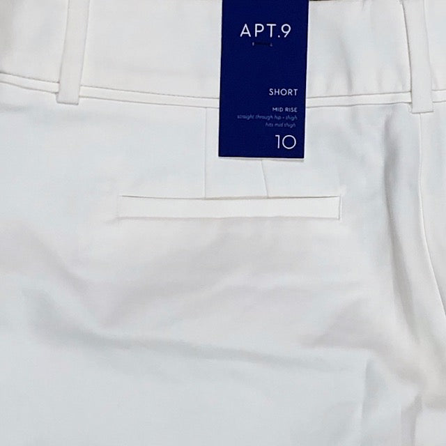 Apt 9 White Cuffed Hem Shorts