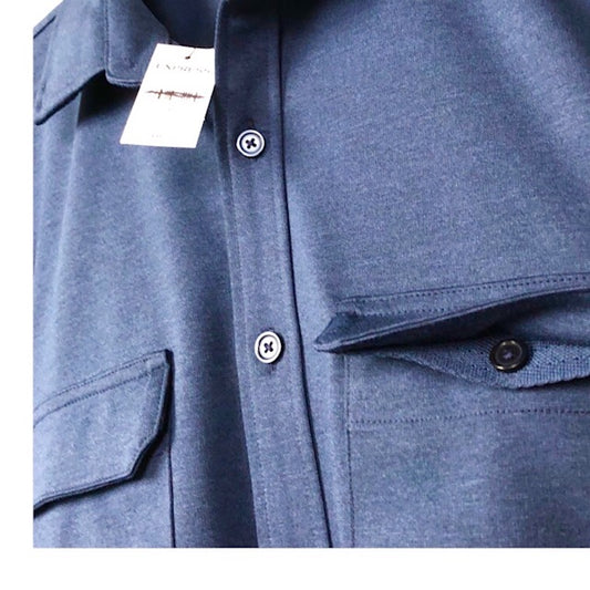 Express Button Up Blue Heavy Winter Shirt