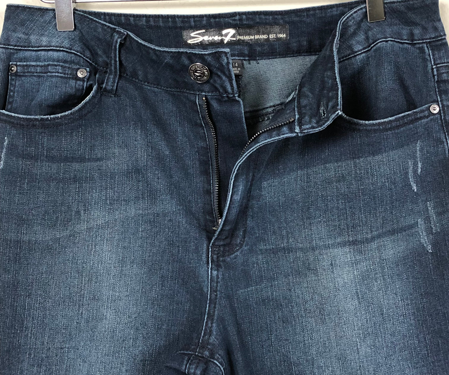 Seven7 Ankle Skinny Blue Jeans