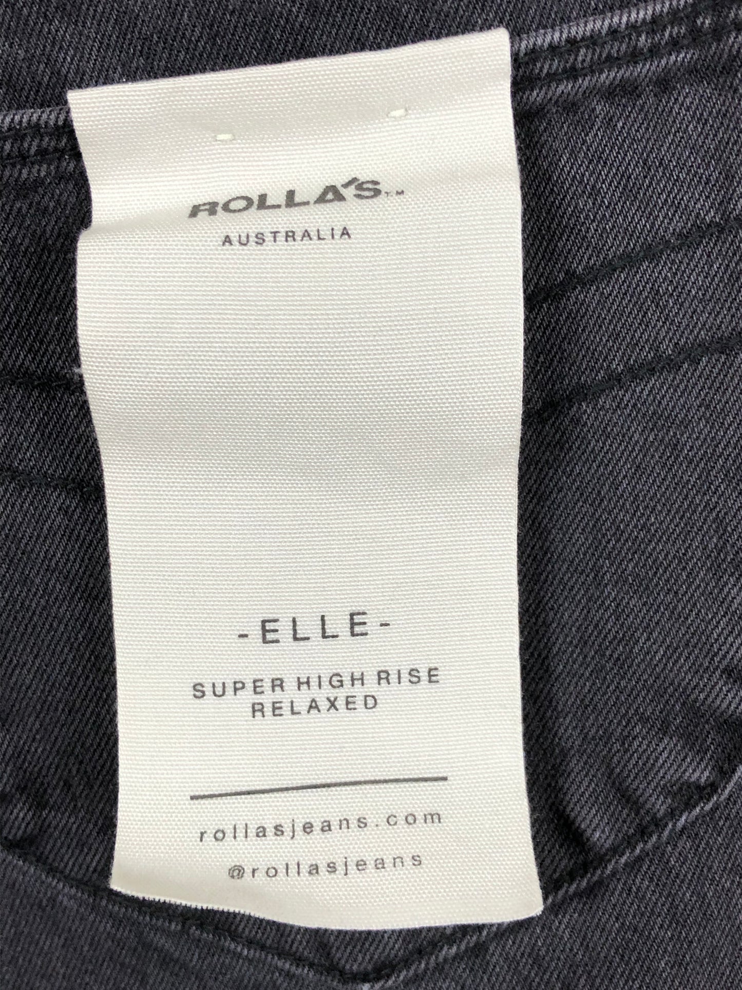 Rolla's Elle Super High Rise Relaxed Black Jeans