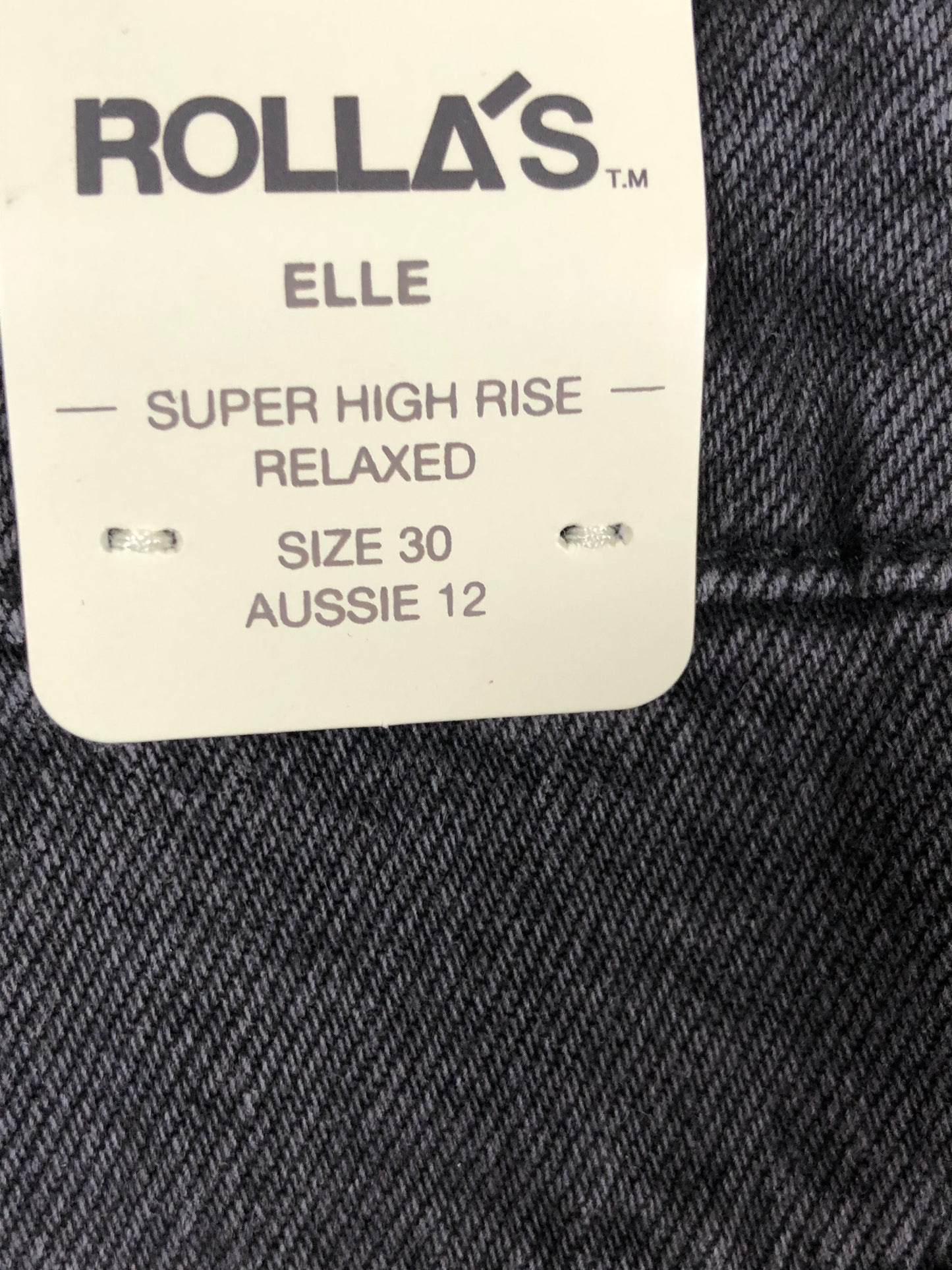 Rolla's Elle Super High Rise Relaxed Black Jeans