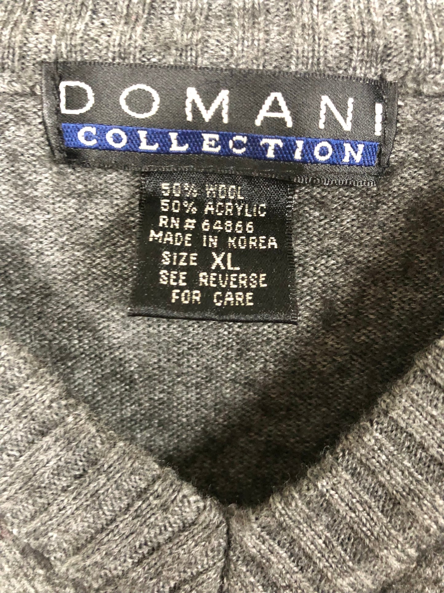 Domani Gray Wool Blend Pullover Sweater