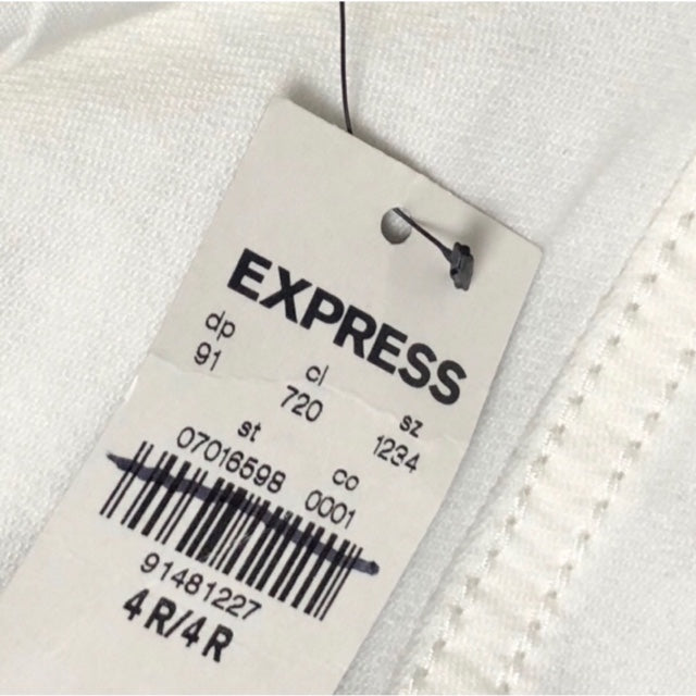 Express Skinny Mid Rise White Jean