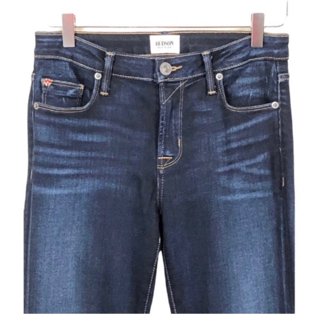 Hudson Jeans Mia Midrise Flare Dark Blue Jean