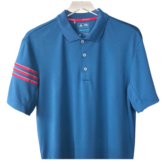 Adidas Climacool Blue Golf Polo Strawbury Lane