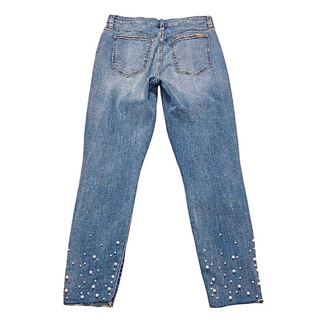 Joe's Jeans The Charlie High Rise Skinny Pearl Embellished Jean