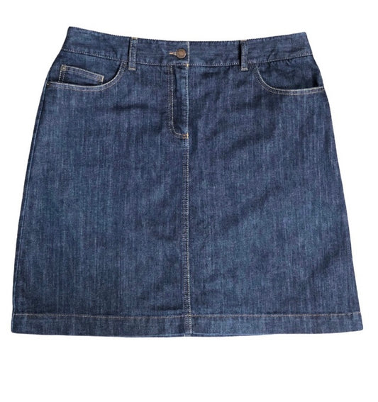 Boden Blue Denim Mini Skirt Size 10R