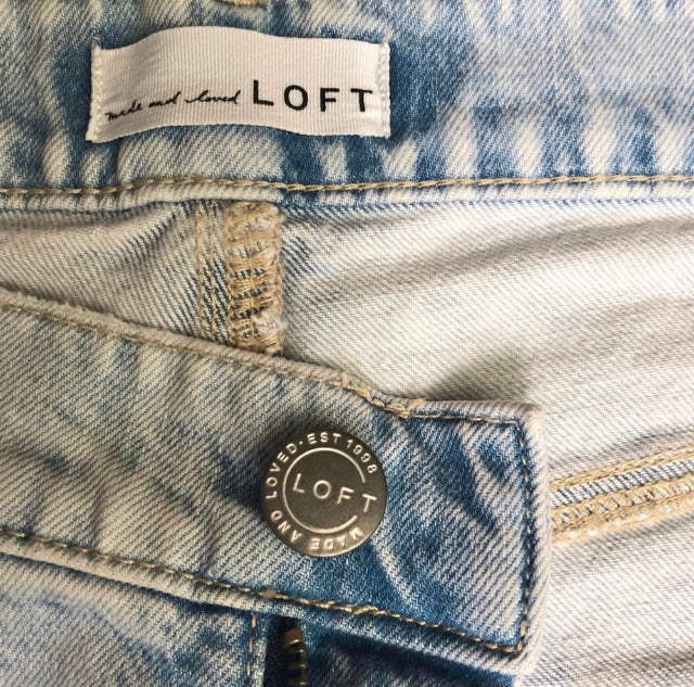 Loft High Waist Kick Crop Jean Size 31/12