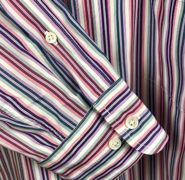 Faconnable Club Fit Button Down Stripe Shirt