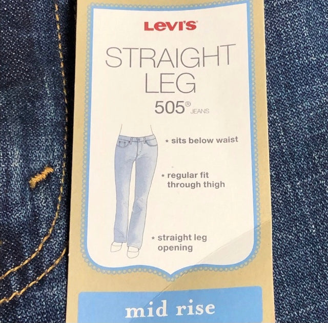 Levi's 505 Straight Leg Mid Rise Jean