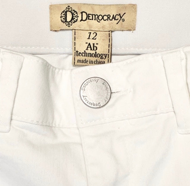 Democracy Ab Solution White Ankle Jean