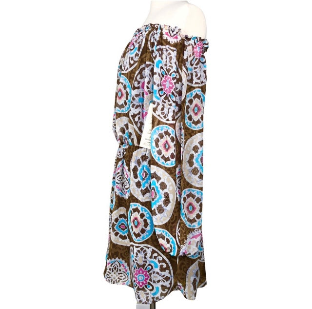 Boston Proper Off The Shoulder Mandala Print Dress