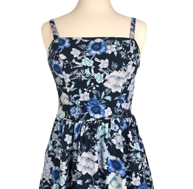 Altar’d State Floral Linen Blend Fit & Flare Dress