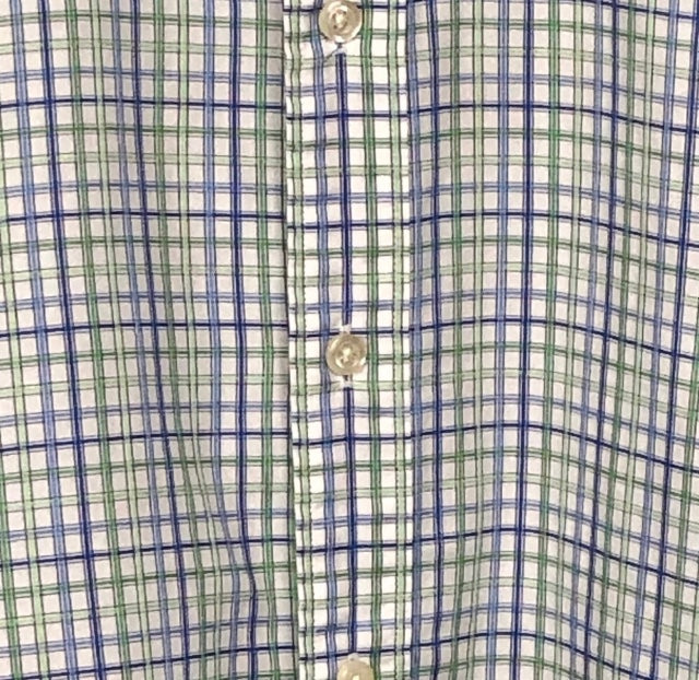 Austin Reed London Short Sleeve Button Up Plaid Shirt