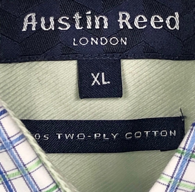 Austin Reed London Short Sleeve Button Up Plaid Shirt