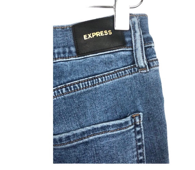 Express Skinny Mid Rise Denim Jeans